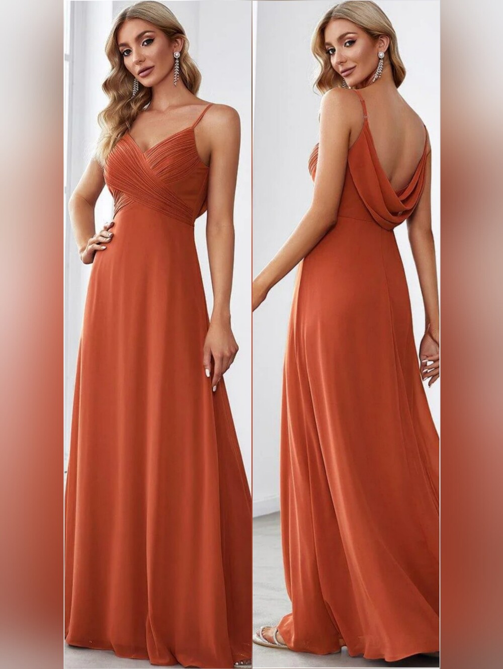 Ever Pretty Sweetheart Chiffon Drape Wedding Guest Party Events Gala Maxi Dress